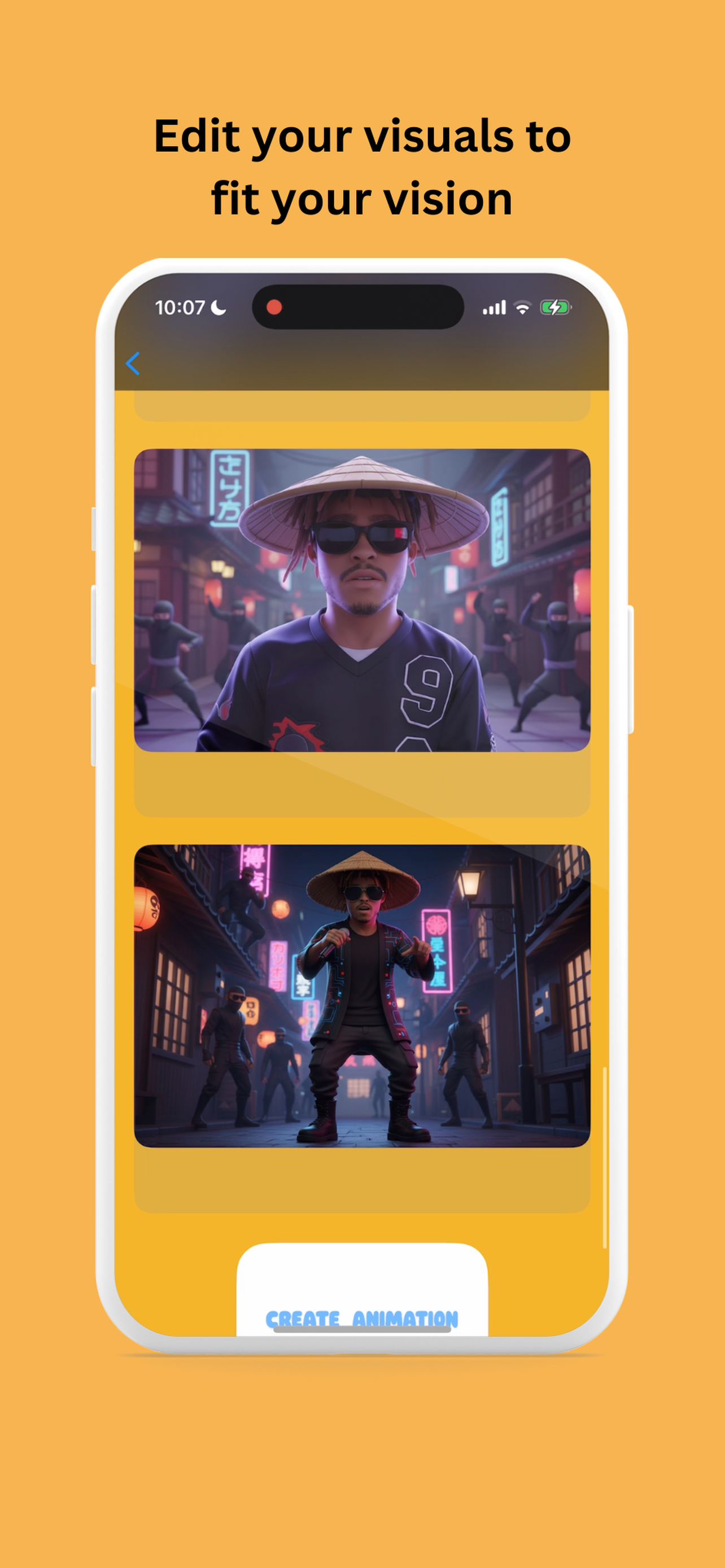 Genie AI screen editing music video visuals